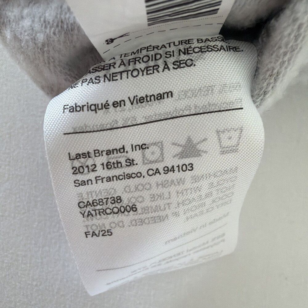 Quince M Supersoft Fleece Half Zip Heather Gray Long Sleeve Pullover Lighthouse - Picture 10 of 14